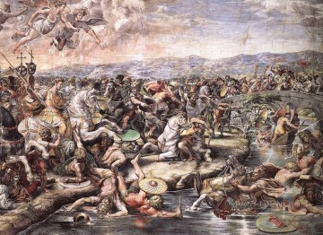 renaissance Tableau Peinture - La Bataille à Pons Milvius detail1 Maître Renaissance Raphael